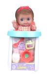 JC Toys/Berenguer - JC Toys, Lil' Cutesies 9.5 inches All Vinyl Washable Doll High Chair Gift Set